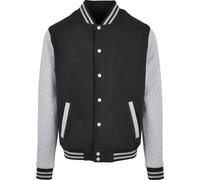 Build Your Brand - Veste "Basic College" pour homme RW8000 (XS) (Noir/Gris chiné)