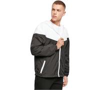 Build Your Brand 2-tone Tech Windrunner Jacket Noir L Homme
