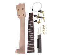 Build Your Own Kit de guitare, kit de construction de ukulélé, kit complet d'assemblage avec manuel, manche de ukulélé en bois et outils d'installation, projet de bricolage amusant pour les amateurs
