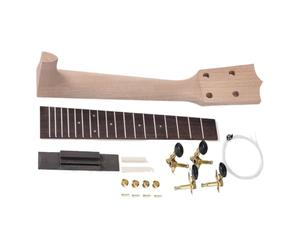 Build Your Own Kit de guitare, kit de construction de ukulélé, kit complet d'assemblage avec manuel, manche de ukulélé en bois et outils d'installation, projet de bricolage amusant pour les amateurs
