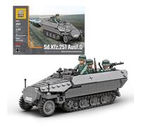 Buildarmy WW2 Sd.Kfz.251 Ausf.D Véhicules avec Soldats d'Infanterie Modèle Brique Bloc de Construction 492pcs