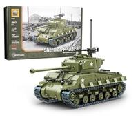 Buildarmy WWII Américain M4A3E8 Sherman Easy8 Kit de Construction de Briques