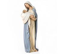 Buildclassic Figurine catholique de la Vierge Marie avec enfant, statue de la Vierge Marie de la Colombie-Britannique, cadeau religieux pour la maison, 32,4 cm de haut, sculpture classique peinte à la
