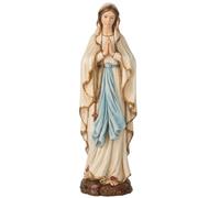 Buildclassic - Statue BC « Notre-Dame de Lourdes » - Vierge Marie bénie - pour la Maison et l'autel - Cadeau Religieux pour Les mères - 25,4 cm de Haut - Style Renaissance - Fabriquée à la Main