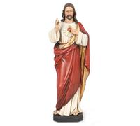 Buildclassic Statue catholique du Sacré-Cœur de Jésus de la Colombie-Britannique Figurine catholique Cadeaux Religieux 15,2 cm H
