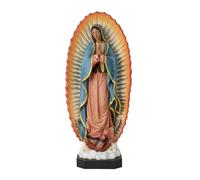 Buildclassic Statue catholique Notre-Dame de Guadalupe, figurine de Vierge de Guadalupe, cadeau religieux pour la fête des mères, décoration d'intérieur inspirante, 27,2 cm de haut, sculpture peinte à