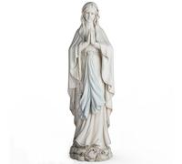 Buildclassic Statue catholique Notre-Dame de Lourdes en Colombie-Britannique, figurine de la Vierge Marie Sainte Mère Marie pour intérieur ou extérieur, cour, patio, pelouse, couloir, cadeau religieux