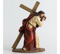 Buildclassic Statue de Jésus catholique sur le chemin du calvaire de la Colombie-Britannique, 31,8 cm de hauteur, décoration d'intérieur, sacrifice, rédemption, cadeau religieux, sculpture de la