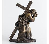 Buildclassic Statue de Jésus catholique sur le chemin du calvaire de la Colombie-Britannique, 31,8 cm de hauteur, décoration d'intérieur, obéissance et espoir, cadeau catholique Renaissance Sculpture