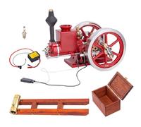 BuildCubes ENGINE HM-01 Hit and Miss Modèle de Moteur avec Boîte Déquipement de Base, Réservoir Dessence, Tuyau Dhuile, Allumeur CDI et Bougie Dallumage, Jouet Cadeau -KIT Set