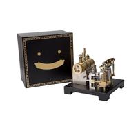 BuildCubes Kit de construction de machine à vapeur, modèle entièrement métallique d'une machine à vapeur stationnaire avec chaudière horizontale, kit pédagogique scientifique pour adultes et