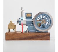 BuildCubes Kit de Modèle de Moteur, 6cc Fixe 4 Temps Moteur à Combustion Interne, DIY Vitesse Réglable Kit Mini Moteur Metal Moteur à Gaz, Scientifique Éducatif Jouet Cadeau -RTR