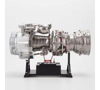 BuildCubes Modèle de Turbomoteur, 1/4 Simulation Électrique Modèle de Moteur à Combustion Interne, Moteur dhélicoptère Militaire Kit de Moteur en Métal, Jouet Cadeau -KIT