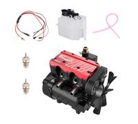 BuildCubes OTTO MOTOR FS-L200AC Kit de Modèle de Moteur, 7.0cc En Ligne Bicylindre 4 Temps Refroidi par Air Nitro Moteur à Combustion Interne, Metal Mini Moteur Assemblage DIY Kit Moteur L2, Cadeau