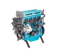 BuildCubes Quatre Cylindres en Ligne Turbocompressé Kit Modèle de Moteur de Voiture, 364+PCS DIY Assemblée Mécanique électrique Métal Moteur à Combustion Interne L4, Cadeau Jouet -KIT
