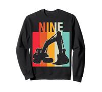 Builder 9 Ans Anniversaire Camion de Construction Aimant 9 garçon Sweatshirt