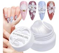 Builder Nails Gel, 5g Pearl 3D Sculpting Gel, Nail Extension, Sturdy Soft Manicure Art, Professional Carving for Beauty Care in Daily Home and Salon Use Portable