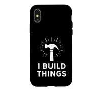 Builder Woodworking DIY Maker Workshop I Build Things Coque pour iPhone X/XS