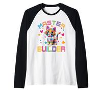 Building Master Blocs de Construction - Jouet pour Les Amoureux des Chats pour Filles Manche Raglan