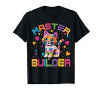 Building Master Blocs de construction - Jouet pour les amoureux des chats pour filles T-Shirt
