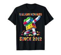 Building Memories Since 2012 Birthday Master Builder T-Shirt