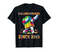 Building Memories Since 2013 Birthday Master Builder T-Shirt