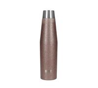 BUILT Apex - Bouteille Isotherme avec Bouchon Hermétique, 100% Réutilisable, Sans BPA, Gourde en Acier Inoxydable 18/10, 540 ml, Rose Gold Pailleté