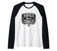 Built Dad Tough American Funny 4th of July Manche Raglan