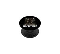 Built Different Funny Trash Gym Fitness Fighter Cadeau PopSockets PopGrip Adhésif