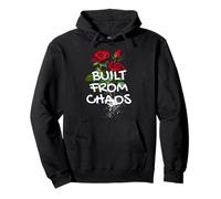 Built from Chaos, Streetwear Graphic Dark Floral, Urban Sweat à Capuche