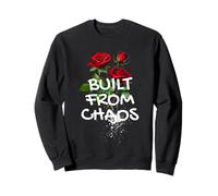 Built from Chaos, Streetwear Graphic Dark Floral, Urban Sweatshirt