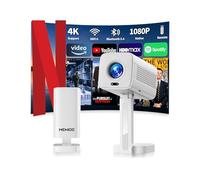 [Built-in App] Vidéoprojecteur 2026 Upgraded with WiFi 6 and Bluetooth 5.4, Mini Projecteur avec Auto Focus & Keystone Correction 90° Rotation, Projecteur Compatible with HDMI/TV Stick/Laptop-Blanc-1
