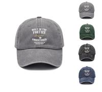 Built in The Forties Hat, Original Unrestored All Parts Still in Working Order Classic Print Baseball Caps Hats for Men Women, gris, 1