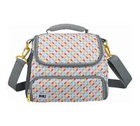 BUILT - Sac à Lunch / Repas Isoterme au Design The Stylist - Polyester/PEVA - Gris/Blanc - 11,5 x 17 x 24 cm