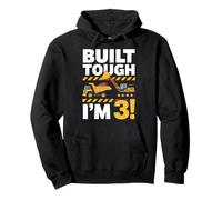 Built Tough I'm 3 Construction Truck 3 Years Old Birthday Sweat à Capuche