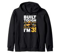 Built Tough I'm 3 Construction Truck 3 Years Old Birthday Sweat à Capuche