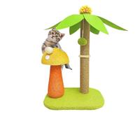 BUIMIT Petit griffoir en forme de champignon avec corde en sisal naturel, base robuste, jouet interactif pour chatons et petits chats