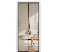 BUIRTLY Moustiquaire Porte Fenetre Magnetique 70x200cm, Rideau de Porte Anti Moustique, Fermeture Automatique Aimantée Pour Portes de Balcon, de Cave et de Terrasse, sans perçage (Noir)