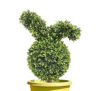 Buis Artificiel | 71 Cm Arbre en Forme De Lapin avec Feuillage Vert,Topiaire en Forme de Lapin avec Piquet de Fixation,pour Jardinière, pour Jardin d'Intérieur et pour