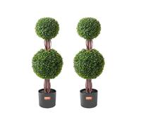 Buis Artificiel Fausses Plantes Topiaires 2PCS Intérieur Extérieur 91,4 cm