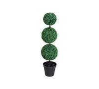 Buis artificiel topiaire artificielle en forme de boules dim. Ø 30 x 112H cm vert