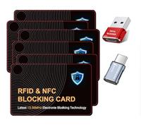 BUISAMG Carte de blocage RFID, protection de carte de crédit, une carte protège l'ensemble du portefeuille, protecteur de carte bancaire sans contact RFID/NFC, bloqueur de cartes bancaires avec