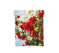 Buisson de Roses Rouges imprimé, Sac de Rangement pour Femmes, Portefeuille supérieur à Presser, Petit Porte-Monnaie, Pochette de Changement