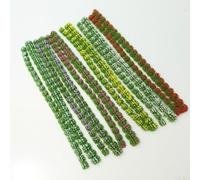 Buissons en Plastique pour Diorama 6 Couleurs Réalistes | Herbe pour statique réaliste, idéal pour maquettes ferroviaires, dioramas militaires, scènes urbaines détaillées