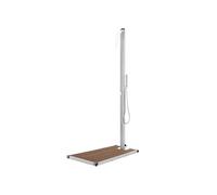 Douche de Jardin avec Base Marron 225 cm Acier Inoxydable Extérieur vidaXL