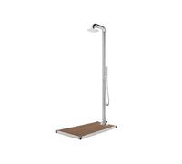 Douche de Jardin avec Base Marron 230 cm Acier Inoxydable Extérieur vidaXL