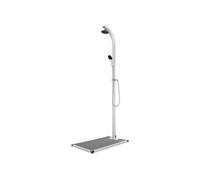 Douche de Jardin avec Base Gris 220 cm Aluminium Extérieur Piscine vidaXL