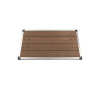 vidaXL Receveur de douche extérieur WPC Inox 110x62 cm Marron