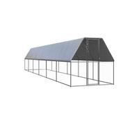 Buitenhok voor kippen 2x12x2 m gegalvaniseerd staal3154375