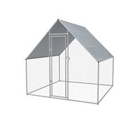 vidaXL – Cage extérieure pour poulets – Acier galvanisé – 2 x 2 x 1,92 m